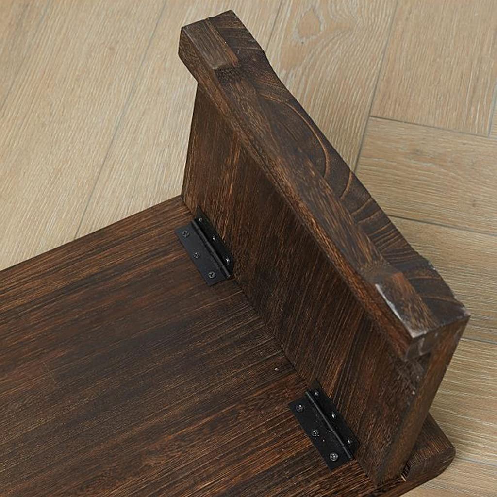 Stół Tatami, Japoński Antyczny Składany Nogi Podłoga Niski Stół Do Badania Tatami Parapet Balkon Niski Stół Podłogowy (Kolor: Brązowy, Rozmiar: 50 × 30 cm)