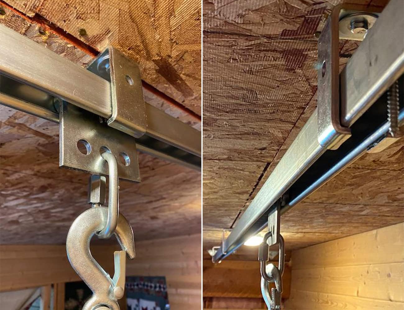 Buy 2Pack Channel Trolley Track Intermediate Support Hanger Bracket for