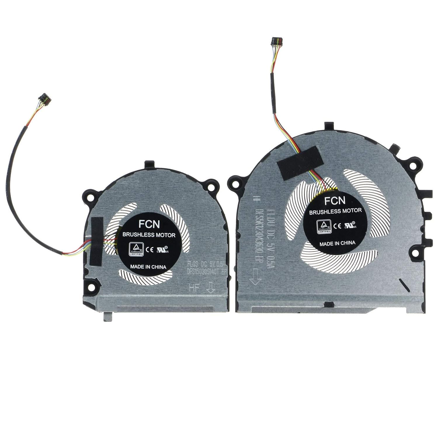 Replacement CPU & GPU Cooling Fan for Lenovo ThinkBook 13s-IWL 13s-IML Series DFS5K123043630 FLDU DFS150305140T FL03 DC 5V