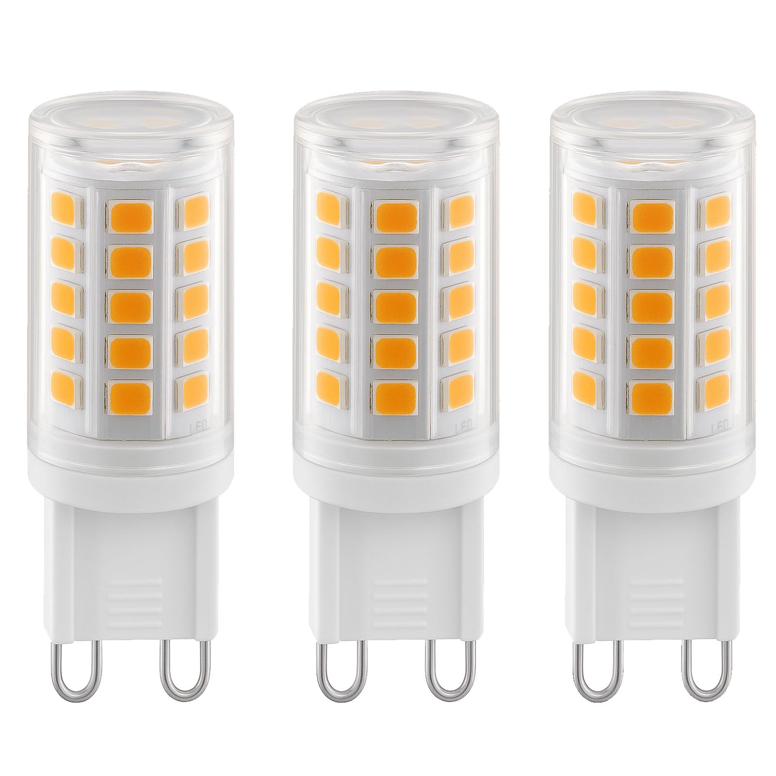Ugvmn G9 LED Bulbs 2W Warm White 2700K, 320LM Energy Saving Light Bulbs Equivalent to 28W Halogen, No Flicker Capsule GU9 LED Bulb for Home Lighting Decor, Chandelier, Not Dimmable, 220-240V, 3 Pack