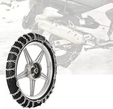 Reusable Anti Snow Chains,Portable Snow Tire Chain for Motorcycles,Emergency Snow Tire Chains Snow Tire Chains,Adjustable Anti Skid Tire Chains,Universal Tire Cable Belts for Motorcycles,Bicycles A