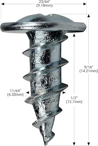 Miniatura 2 de Rok - Paquete de 100, tornillo de cabeza estándar, rosca Truss, número 8 x 12 pulgada, para trabajo en madera, MDF zinc