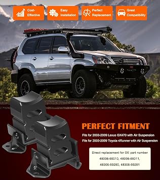 48036-60011 Rear Axle Bump Stop Cushion Left + Right Compatible with 2003 2004 2005 2006 2007 2008 2009 Lexus GX470, Rear Axle Shock Absorber Jounce Bumper