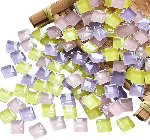 Vista 18 de Azulejos de mosaico de 225 piezas / 7.05 oz, paquete de azulejos de mosaico de cristal para decoración del hogar, manualidades, platos, marcos