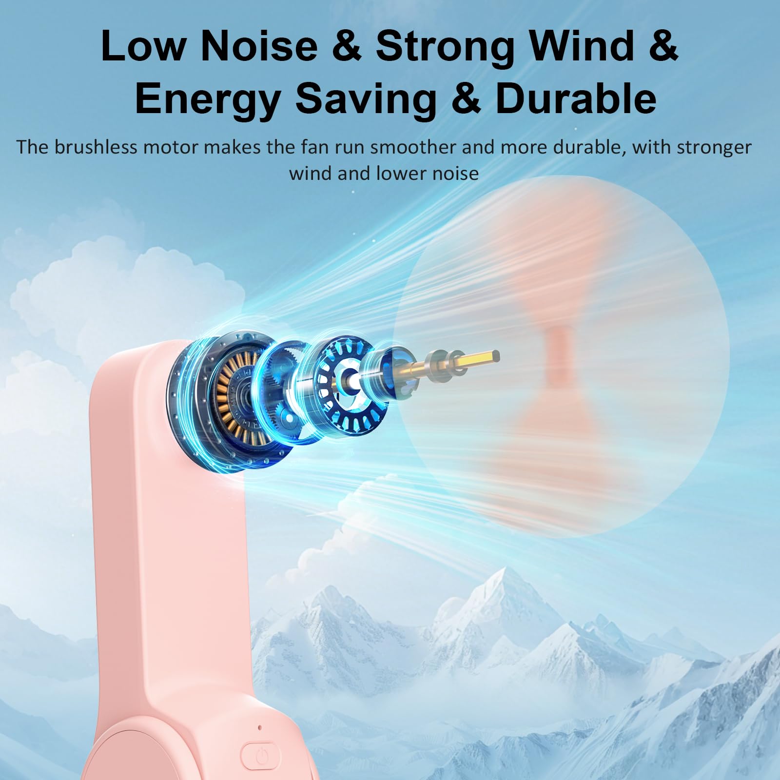 JATEKA Mini Ventilatore Portatile, Ventilatore USB 2 in 1, Velocità del Vento Pieghevole e Regolabile, Ventilatore Silenzioso con Funzione di Alimentazione Mobile, Adatto per Esterni, Viaggi, Ufficio