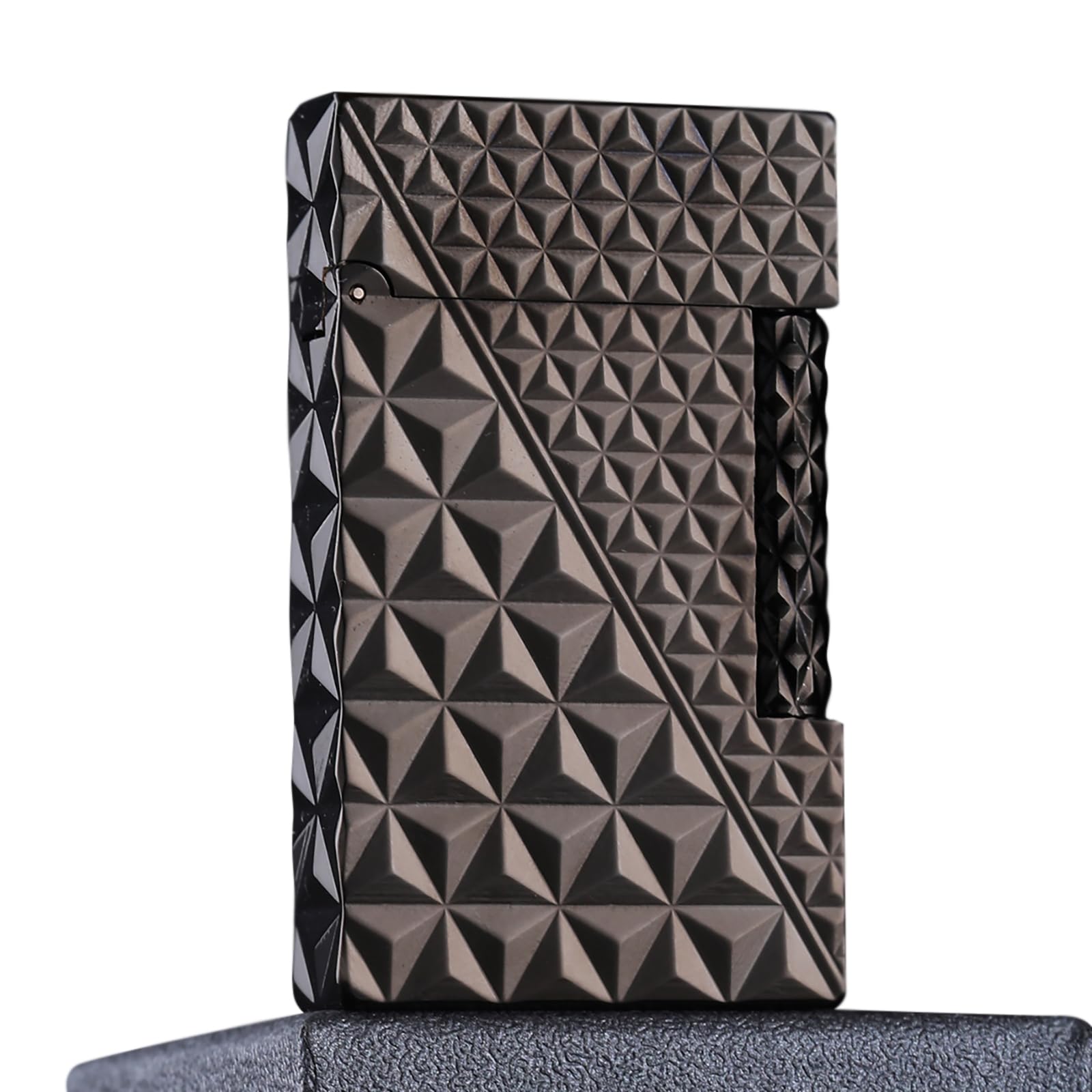 Briquet trench acier motif diamant split texture pour utilisation quotidienne