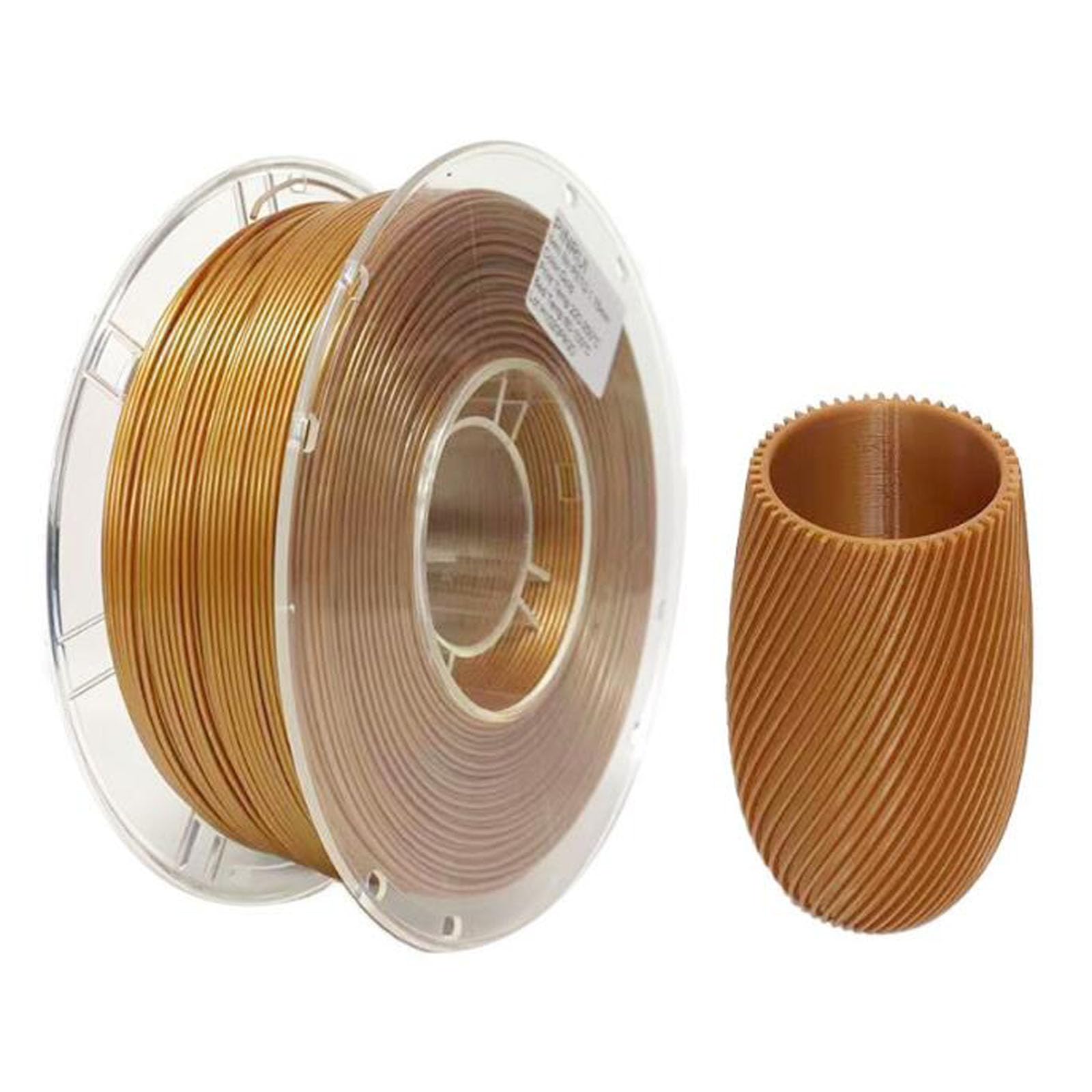 PETG 3D-Filament, 1,75 mm +/- 0,03, kg Spule, mehrfarbig, hohe Zähigkeit gilt für(Bronze)