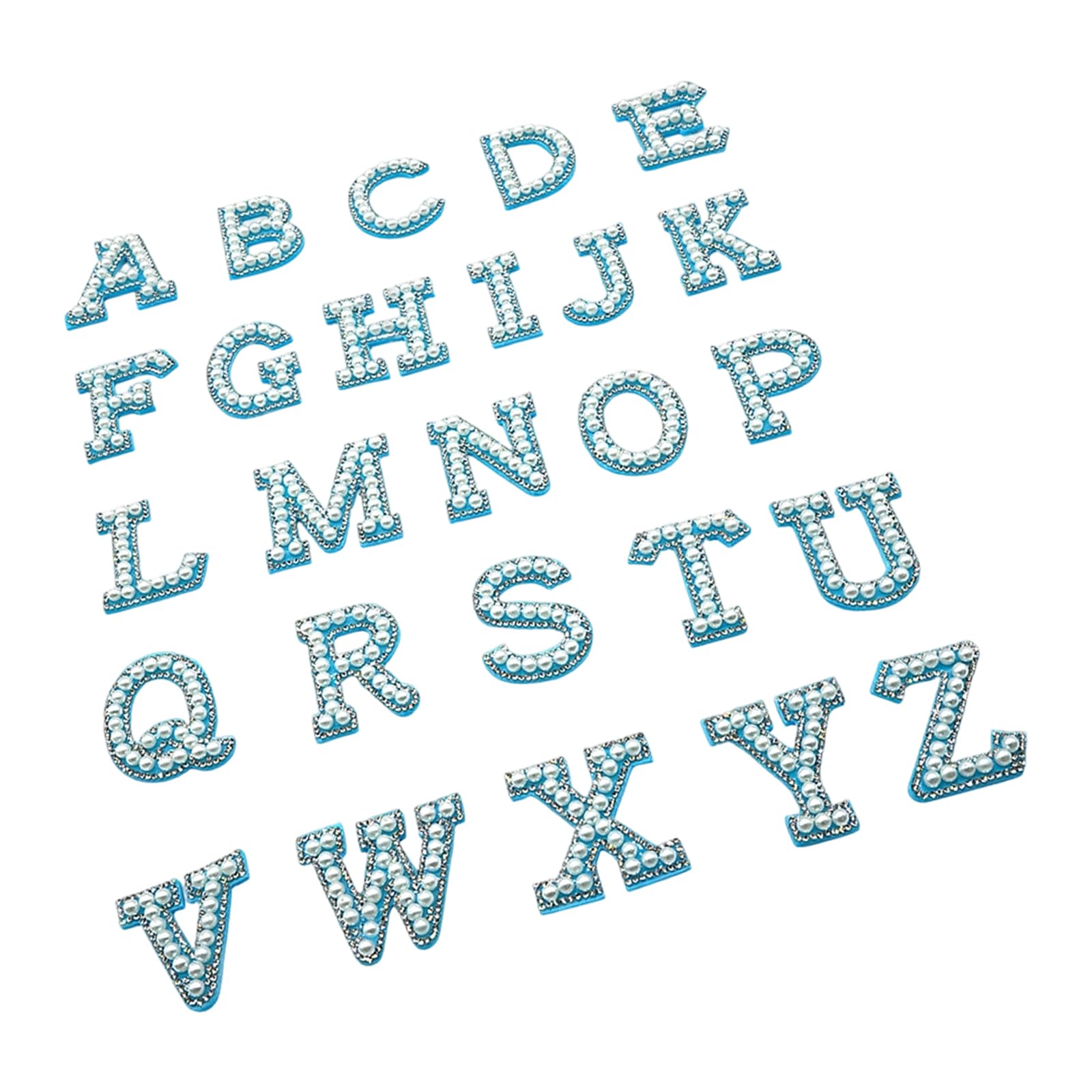 Ekoama Adhesive Letter With Imitation Pearls And Rhinestones For Clothing And Accessories