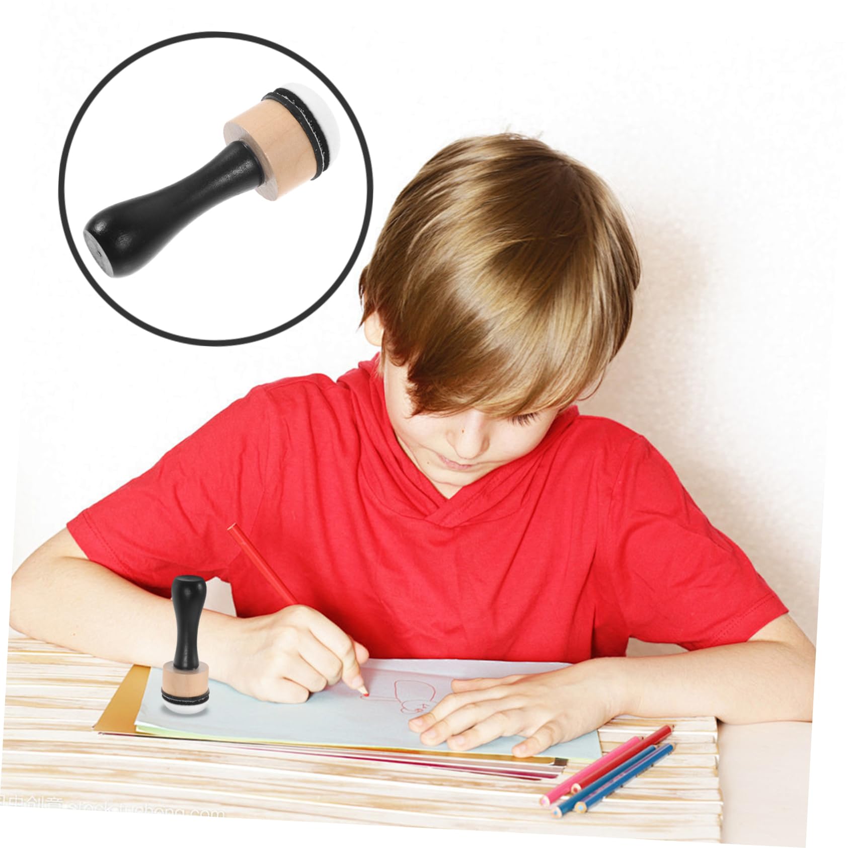 DOITOOL 5 Ensembles Set Éponge à Peindre Forme de Tampon pour Outils de Peinture de Dessin pour Créativité pour Projets DIY Éducation Précoce Manche Éponges