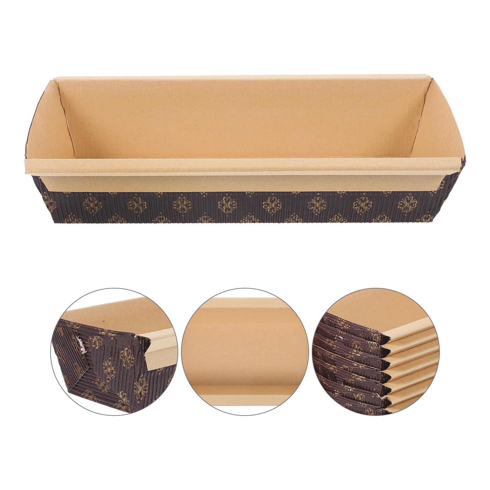 ibasenice Lot de 25 Moules à Cake Rectangulaires en Papier Jetable, Résistants la Chaleur Jusqu'à 220°C, 21.5X10X5Cm, Conçus Pâtisserie Lors d'Événements Festifs et Réunions