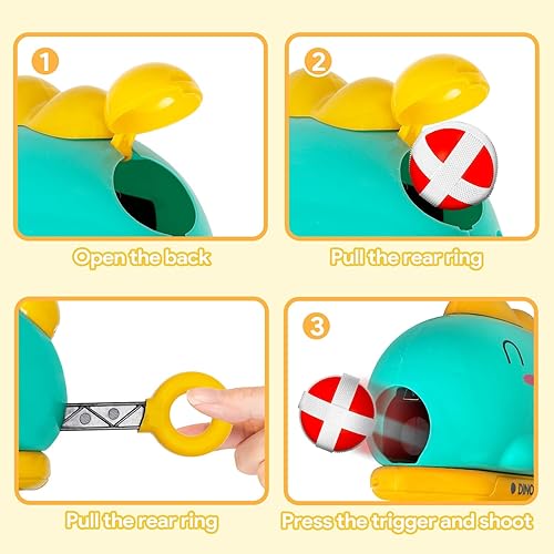 Miniatura 3 de Ambfina Juguetes al aire libre, regalos para niños de 3, 4, 5, 6 años, juegos de dinosaurio al aire libre, juguetes de tablero de dardos para niños