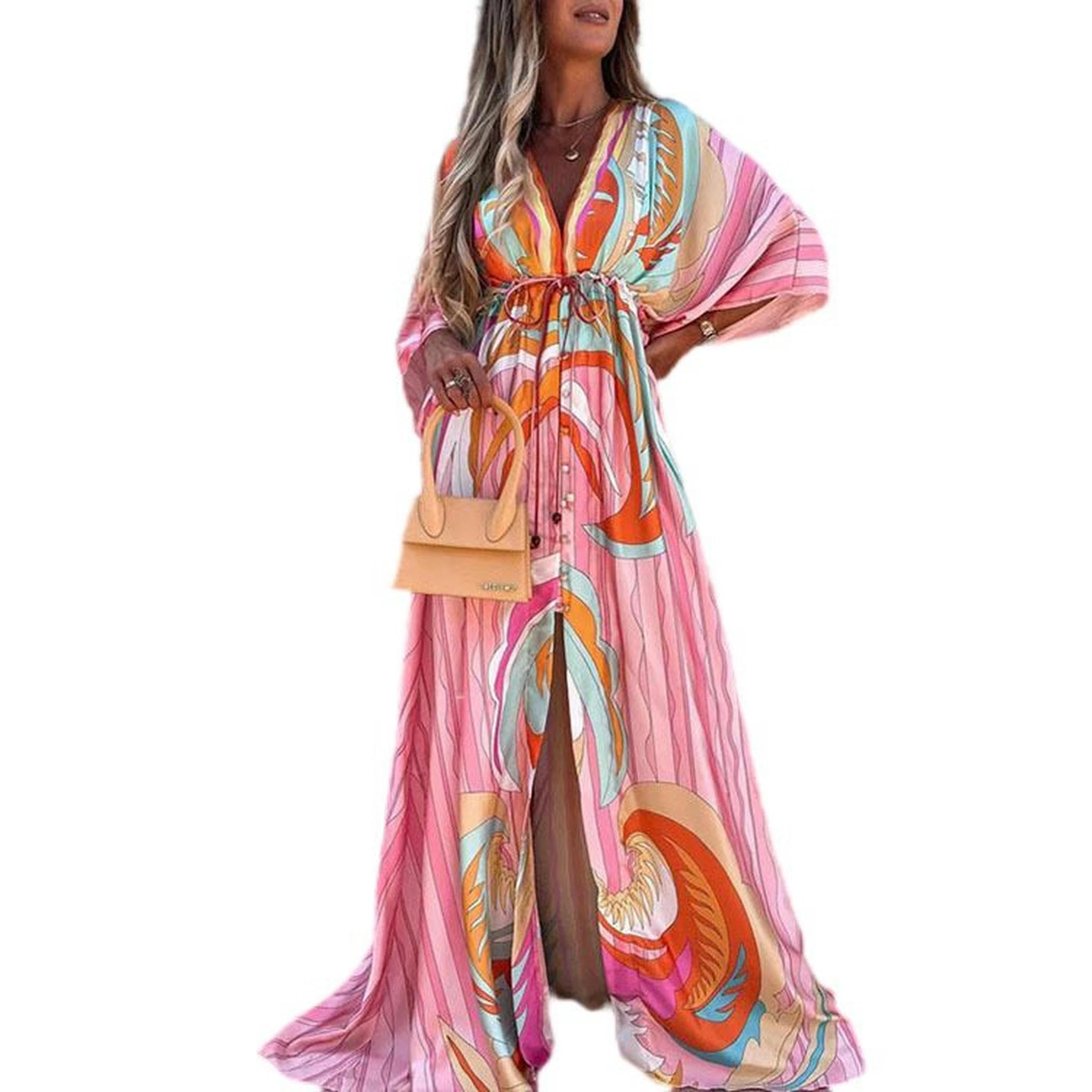 Abito Estivo da Donna con Stampa di Nuova Moda, Temperamento in Pizzo Sciolto, Grande Abito Altalena
