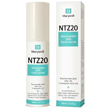 20% Niacinamide + 2% Tranexamic Acid + Zinc PCA Face Serum for Uneven Tone, Pores & Blemish-Prone Skin, Hydrating Facial Serum with Aloe, Green Tea, Hyaluronic Acid, 1 Fl Oz 30ml