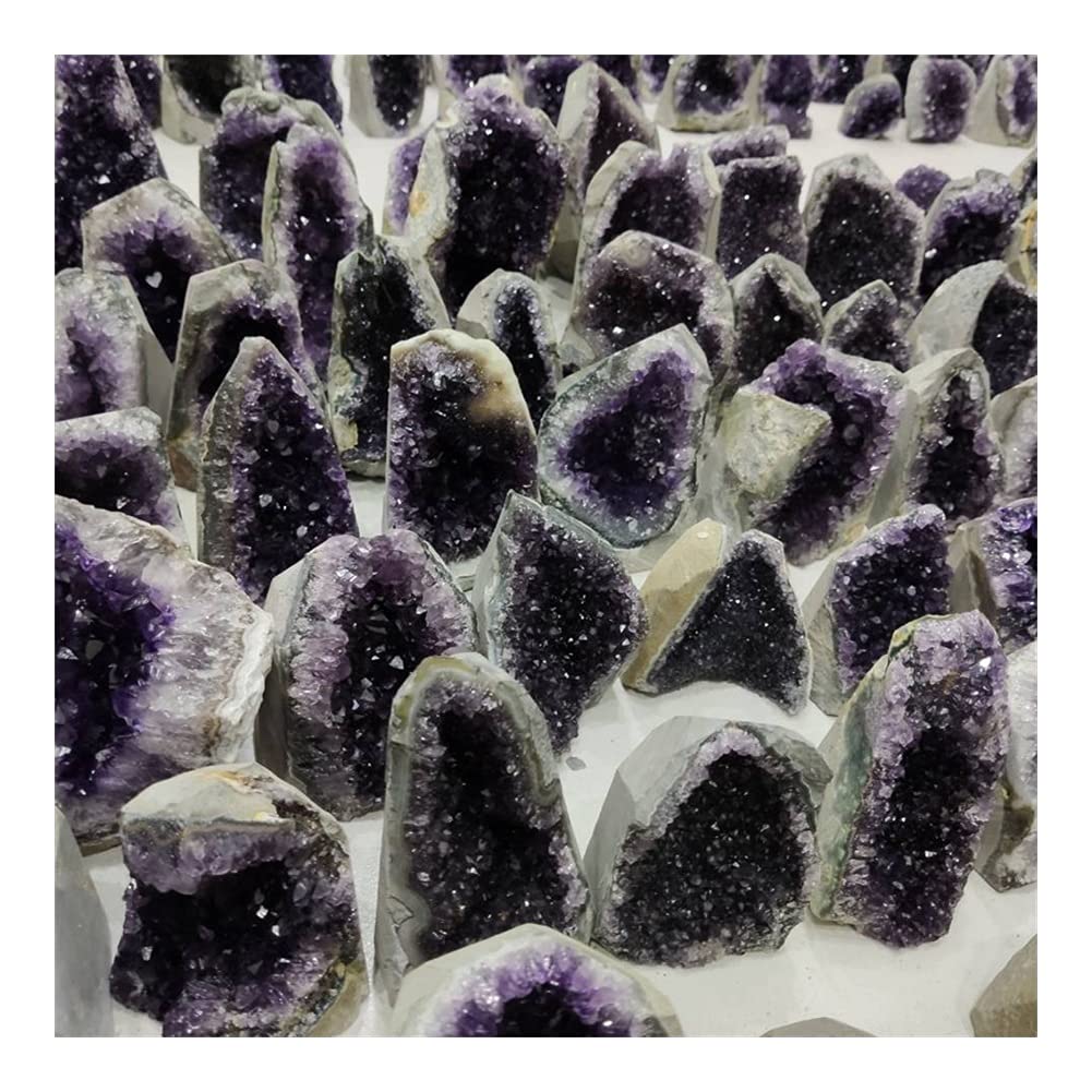 Gran Amatista Racimo Geoda Cristal Cuarzo Corte Base Amatista Espécimen Uruguay Equilibrio Piedra Preciosa Decoración Inicio Colecciones (Size : 450-550g)