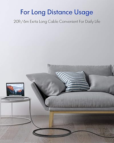 Miniatura 12 de Baiwwa [Paquete de 2, 10 pies] Cable USB C a USB C de carga rápida, 60 W PD tipo C cable de carga compatible con Samsung Galaxy S23 S22 S21 S20