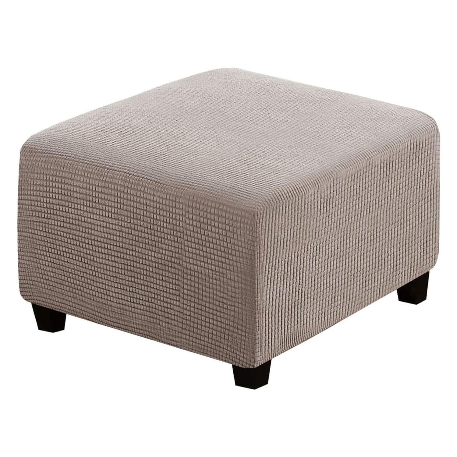 YYDSWTW Footstool Cover Rectangle Ottoman Footstool Stool Covers Square Foot Rests for Living Room Stool Covers Footstool Cover Footstools and Pouffes 68-81cm ashbrown