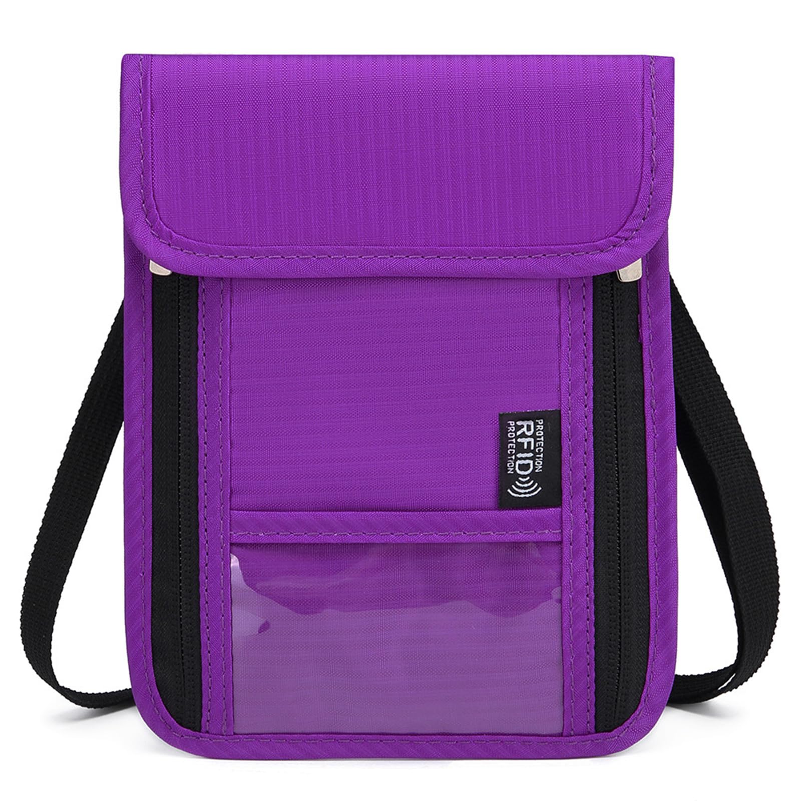 YPBEW RFIDS Travel Neck Wallet Secure Passports Holder and Money Pouches Adjustable Neck Strap to Keep Cash, Credit Card Safe Passports Holder for Travel
