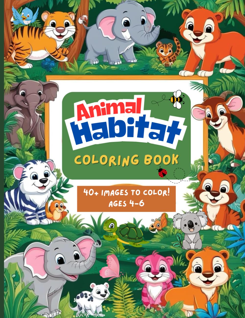 Animal Habitat Big and Bold Coloring Book