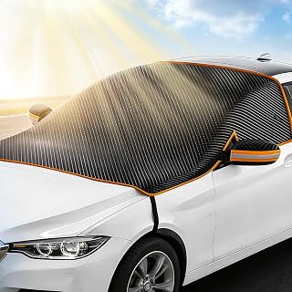 D-Lumina Car Windshield Cover, Car Parasol, Windshield Parasol, Latches UV Rays in Summer, Protection from Snow and Frost, Thick Protection, 260x120cm