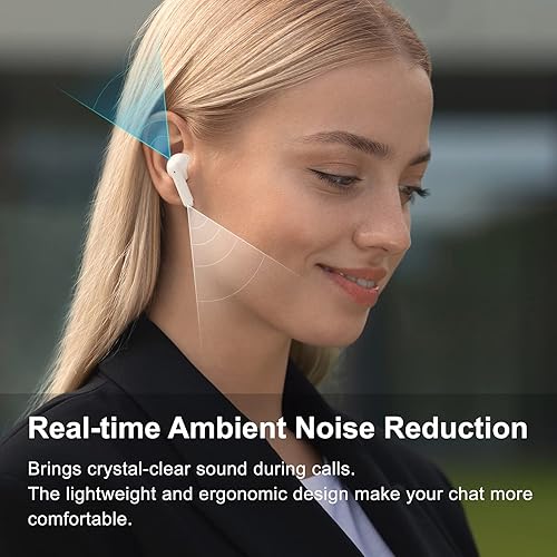 Miniatura 5 de Edifier X2 - Auriculares inalámbricos Bluetooth con micrófono, estéreo ligeros, reproducción de 28 horas con estuche de carga, color blanco