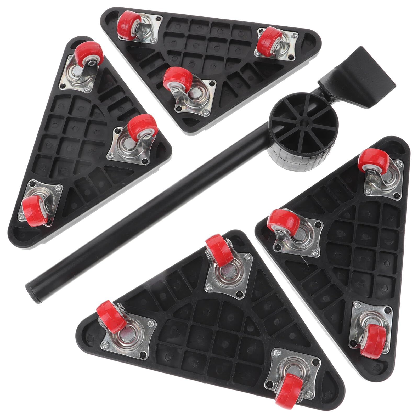 Kit per Trasloco Mobili Struttura Triangolare e 3 Ruote in Acciaio e Abs, Sposta Mobili Pesanti Alta Capacità di Carico per Uso Quotidiano e Garage