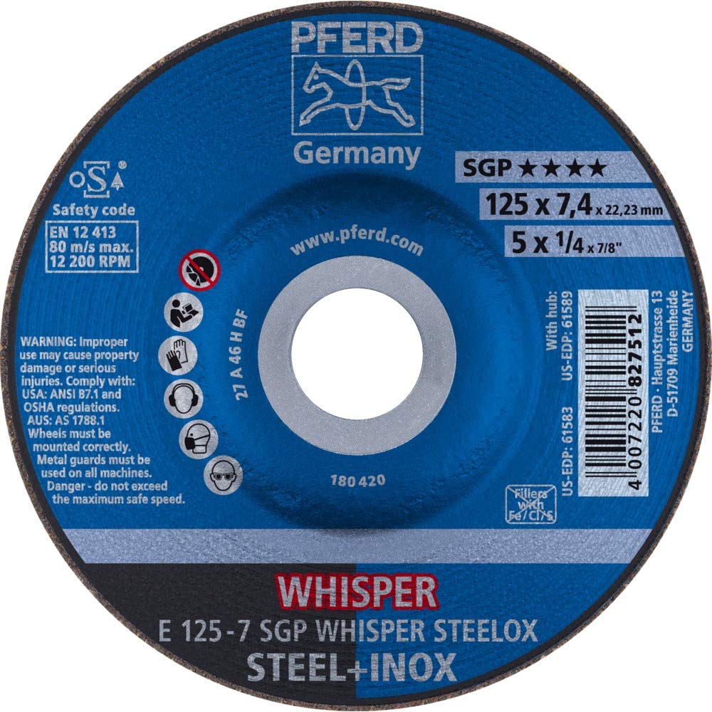 PFERD Mola per sgrossatura E 125-7 SGP WHISPER STEELOX