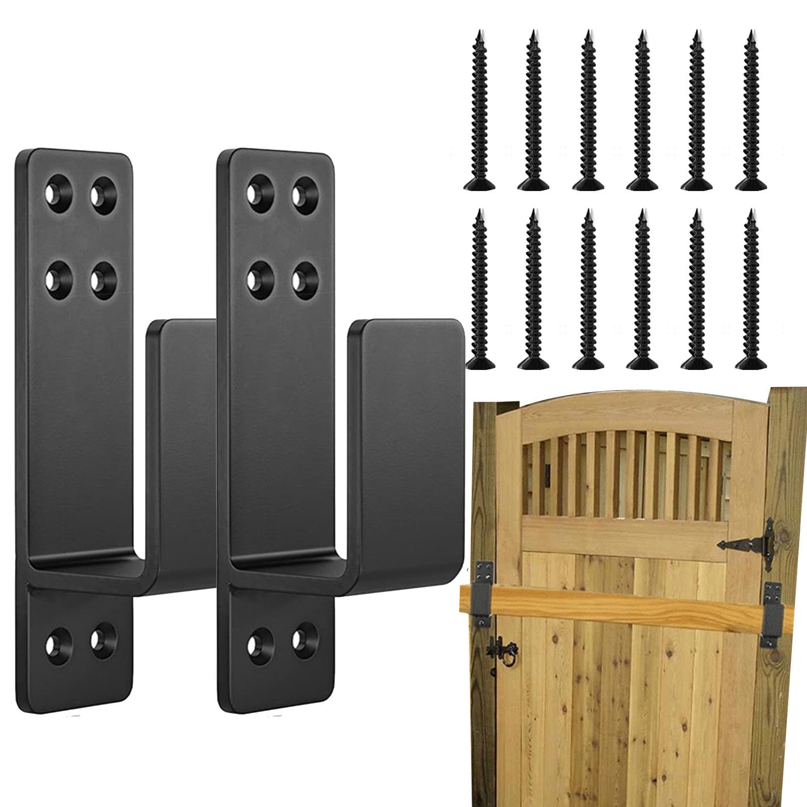 Barre de sécurité pour abri de jardin | Support en U en acier | Barre de sécurité robuste pour abri de jardin, barre de porte antivol pour porte d'abri de jardin, 5 x 10 cm, dispositif de sécurité