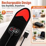 Cordless Heated Wrist Brace with Red Light, Wrist Massager & Hand Massager, Rechargeable Heating Pad with 36 LED (660nm & 850nm), Vibration & Temperature Control, Wrist Heating Pad for Hand, Arm, Knee