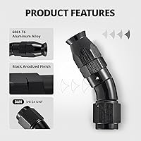 Vista 156 de EVIL ENERGY 6AN PTFE Manguera de extremo recto en color negro para manguera PTFE únicamente