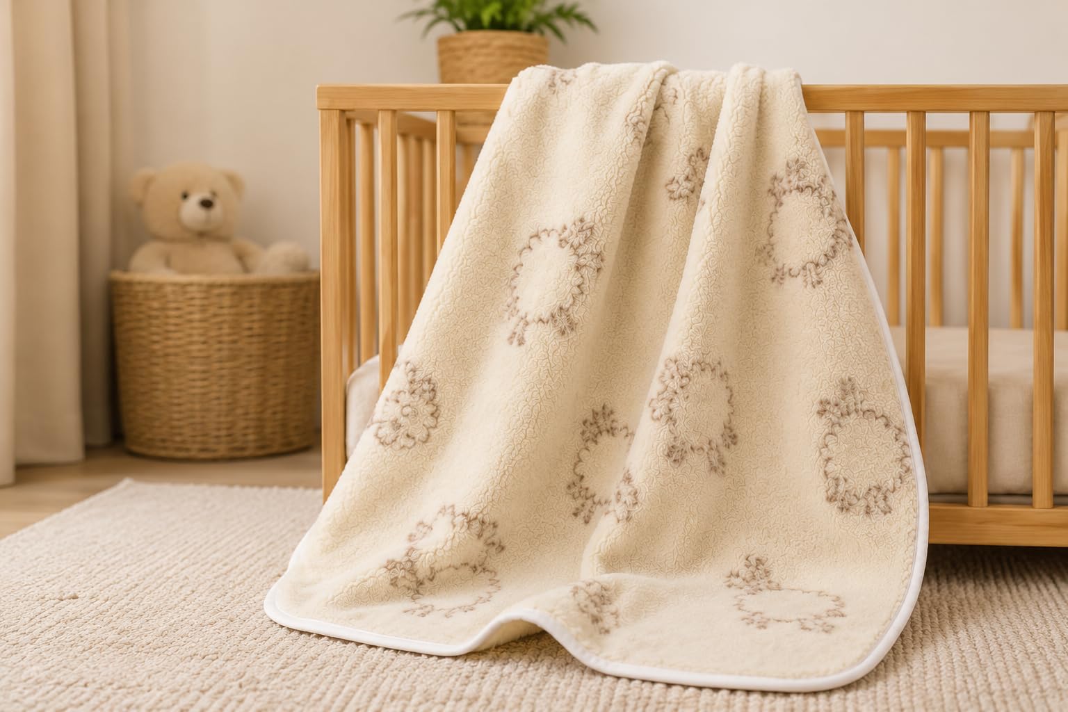WOOLMARKED, coperta in lana merino per bambini, 140x100 cm, prodotto naturale