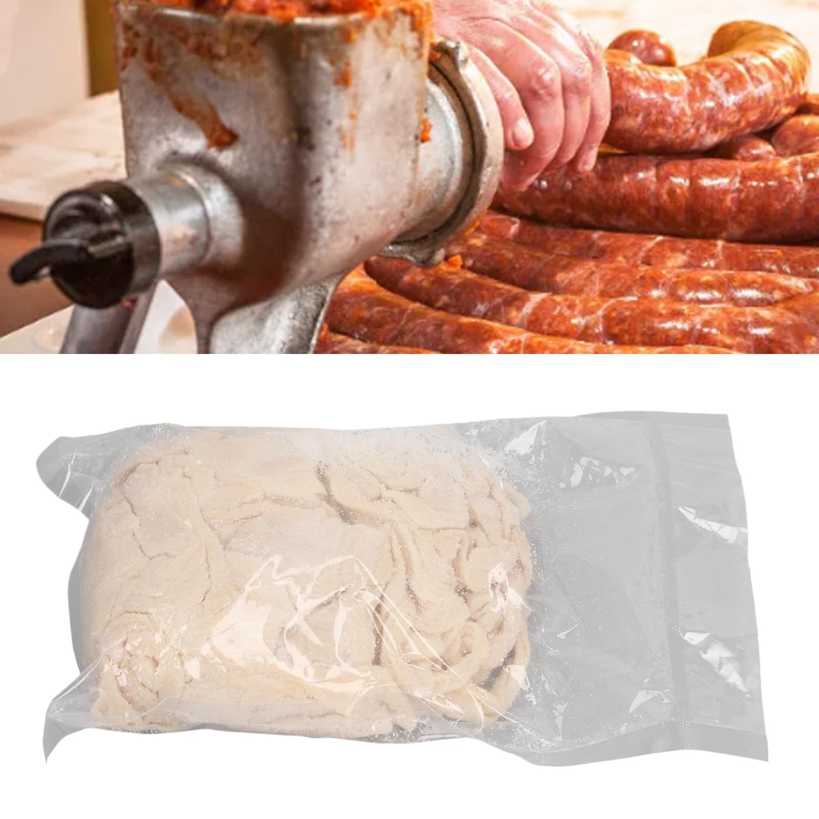 Qcwwy Gesalzene Schweinswursthüllen für Hausgemachte Deutsche Bratwurst und Italienische Salami, Ideal für Verschiedene Würste, mit Breiten Anwendungen für Polnische, (36 bis 38 mm/1,4