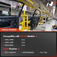 Vista 3 de Regulador de ventana eléctrica con motor A-Premium compatible con Honda Civic 1996-2000 Hatchback Coupe lado del pasajero delantero derecho