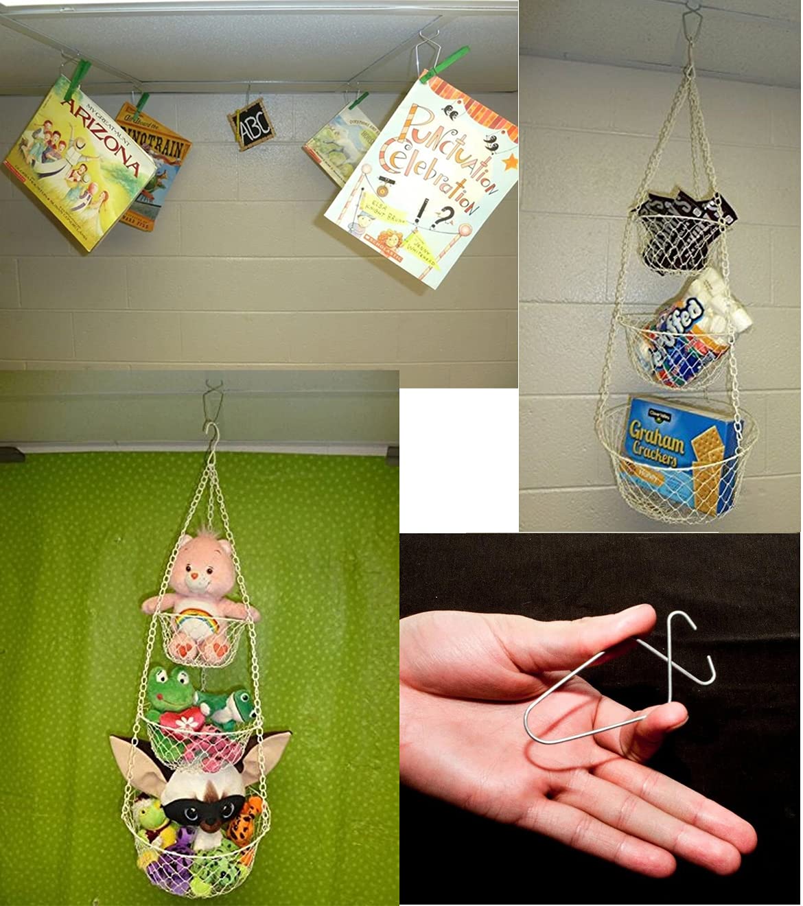 40 Stück Hängende Deckenhaken Mit Clips - Für T-Decken, Zum Aufhängen Von Pflanzen, Lichtern & Deko