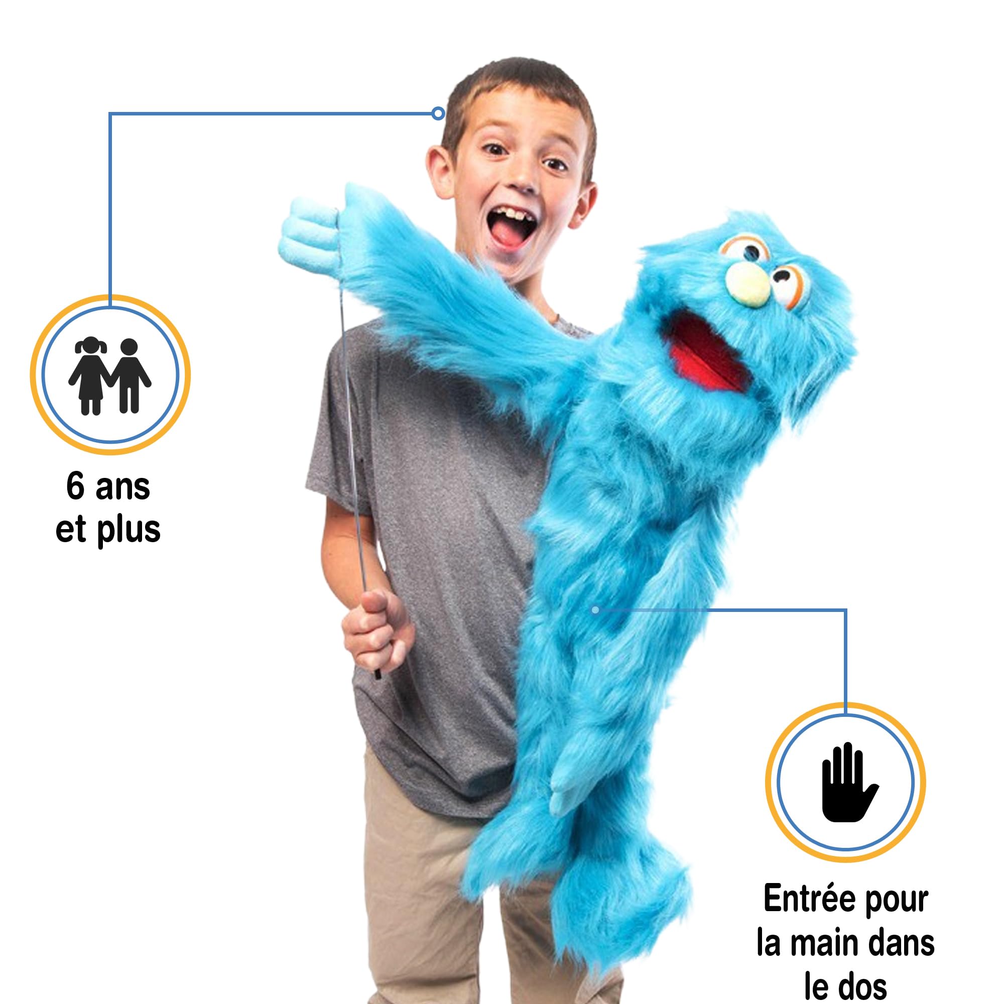 30" Monster (Blue) by Silly Puppets