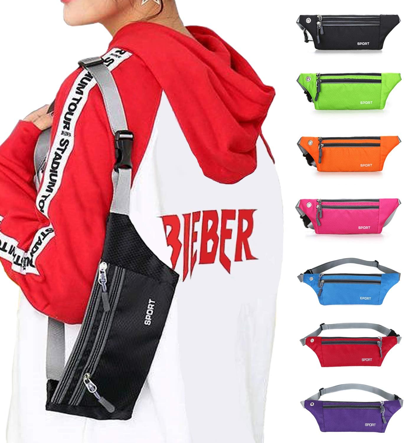 Adjustable Running Waist Packs Waterproof UltraThin And Lightweight Comfortable Running