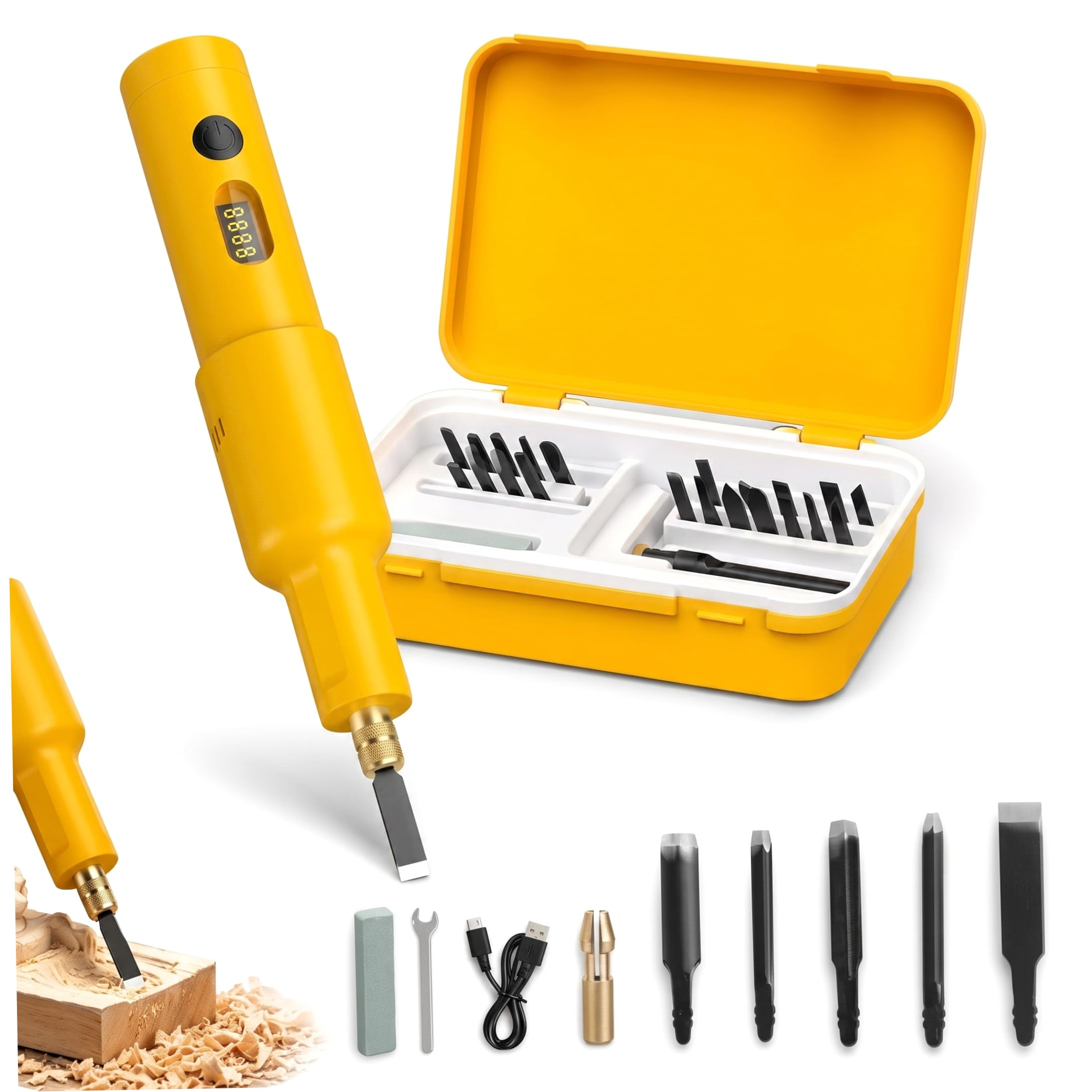 Kit per intaglio del legno senza fili ricaricabile da 40 W, utensile elettrico multilama