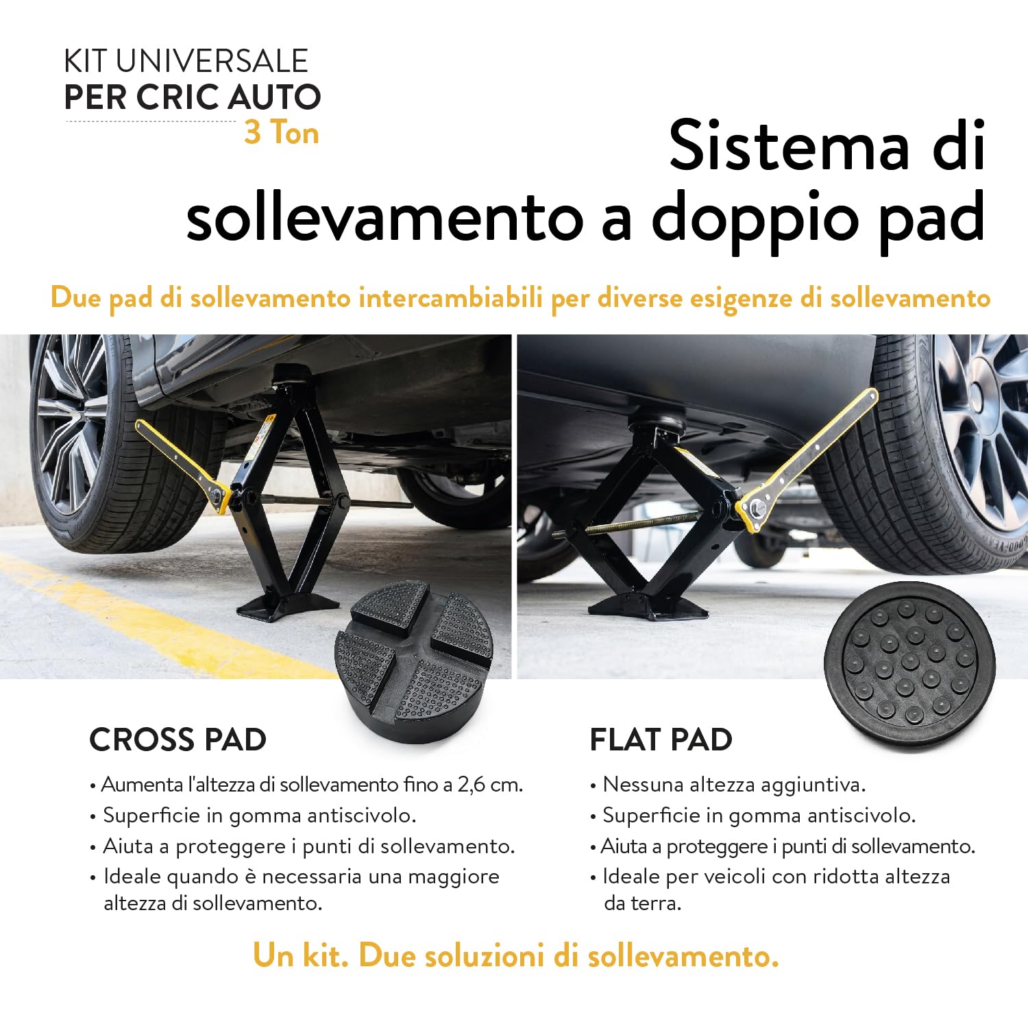 Cric per Auto 3 T | Cric a Forbice Universale Portatile per SUV