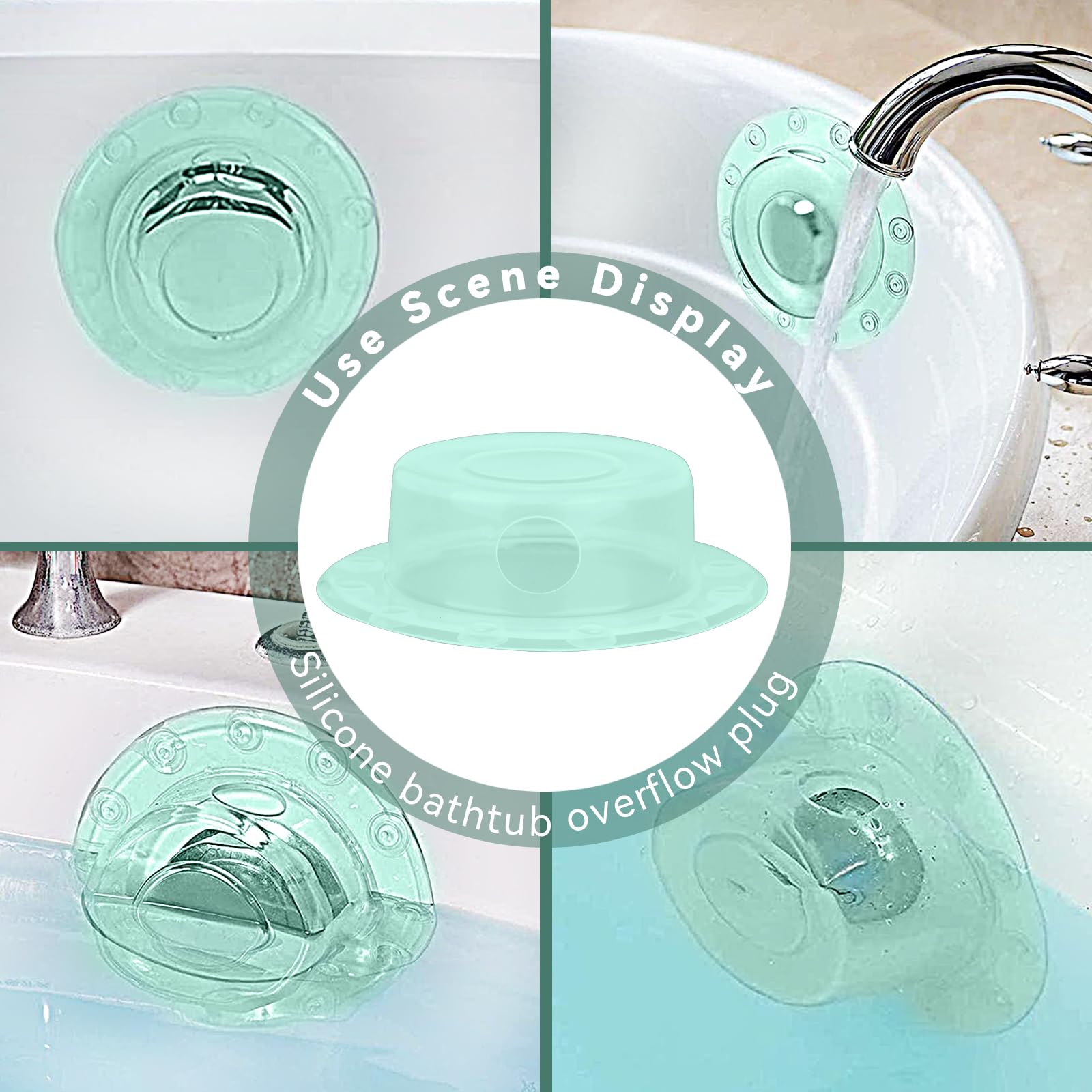 Aluvor RaccogliCapelli Per Doccia E Vasca In Silicone, Coperchio Scarico Piehevole 11,4 Cm