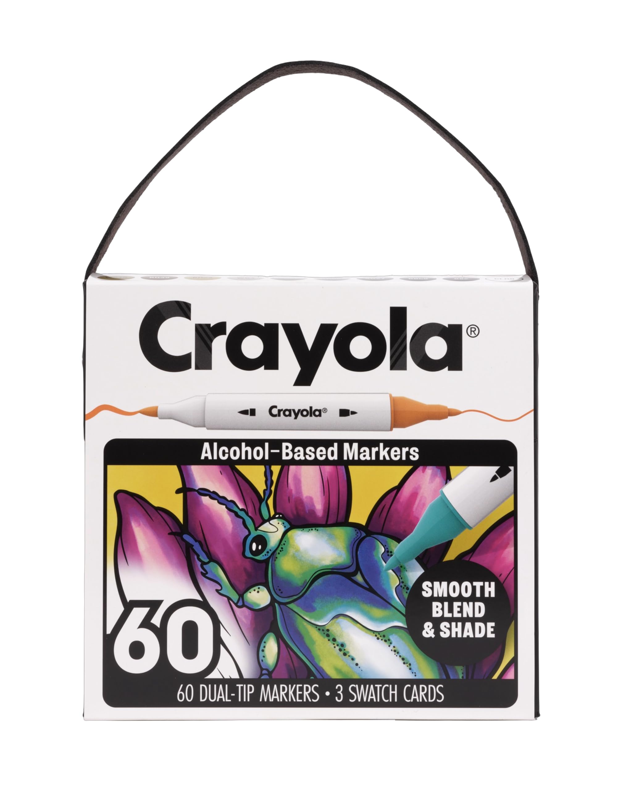Crayola Zestaw 60 Markerow Alkoholowych, Cienka i Brush, 14+
