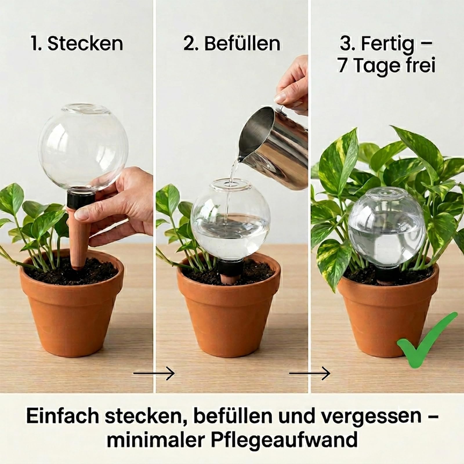 500ml BewäSserungskugeln Automatische BewäSserungs für Zimmerpflanzen, Tonkegel BewäSserungs, GießKugel für Zimmerpflanzen & BalkonkäSten, Pflanzen BewäSserung Im Urlaub (8pcs)