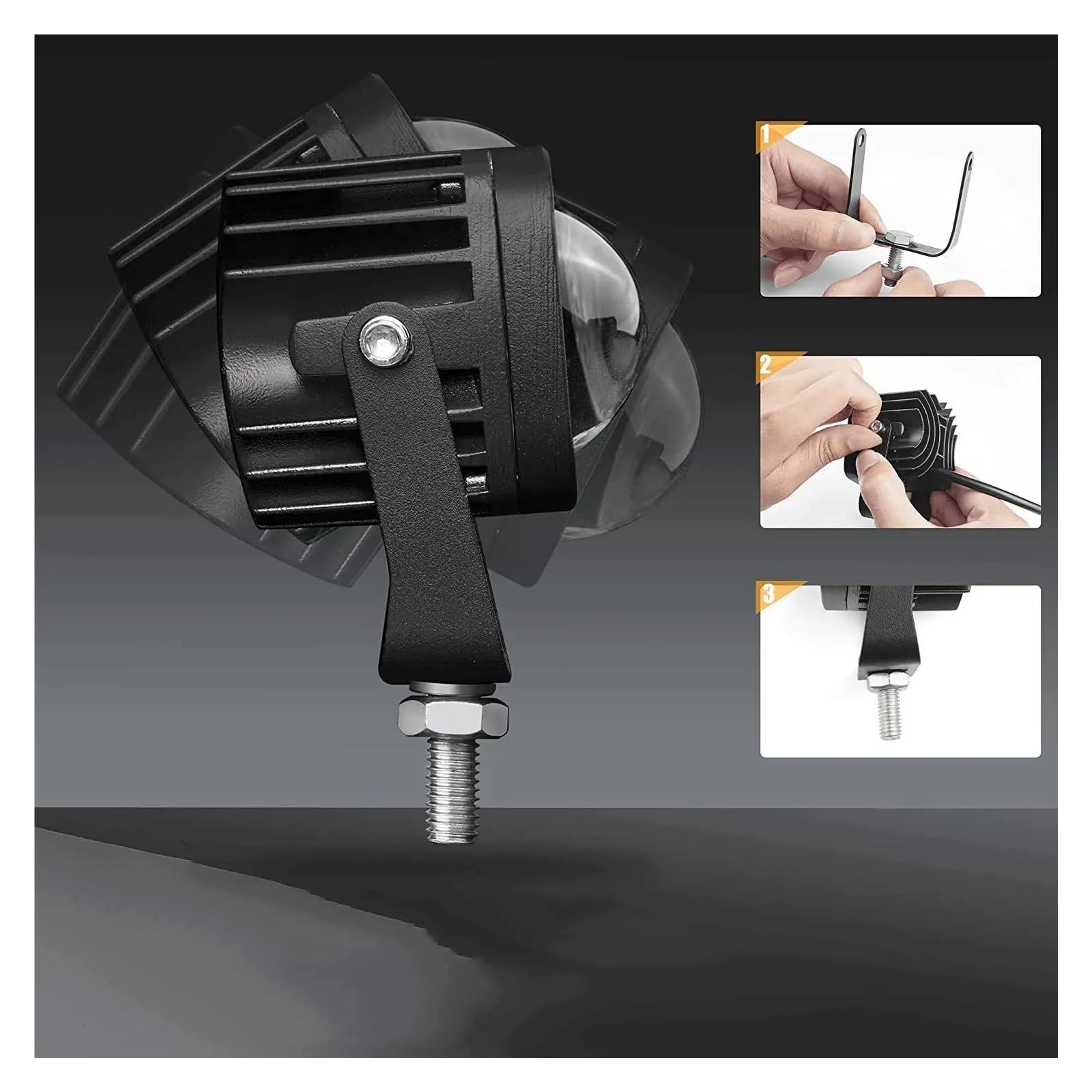 Genérico Cubiertaconjunto Faro Coche 6000k/3000k Barra Luz LED Obra 12V 24V Blanco Amarillo Luces Antiniebla Todoterreno Para Coche Camión Atv 4x4 Faros Juego Reparación Faro