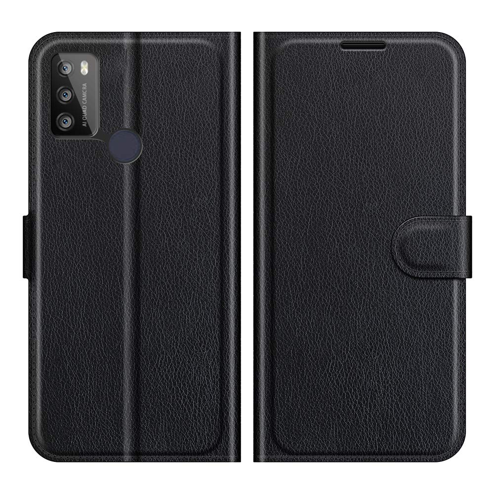 Cover Portafoglio Per Alcatel 1S 2021: Custodia A Libro In Pelle PU Con Bumper In Silicone, Fibbia Magnetica, Porta Carte E Supporto – Colore Viola