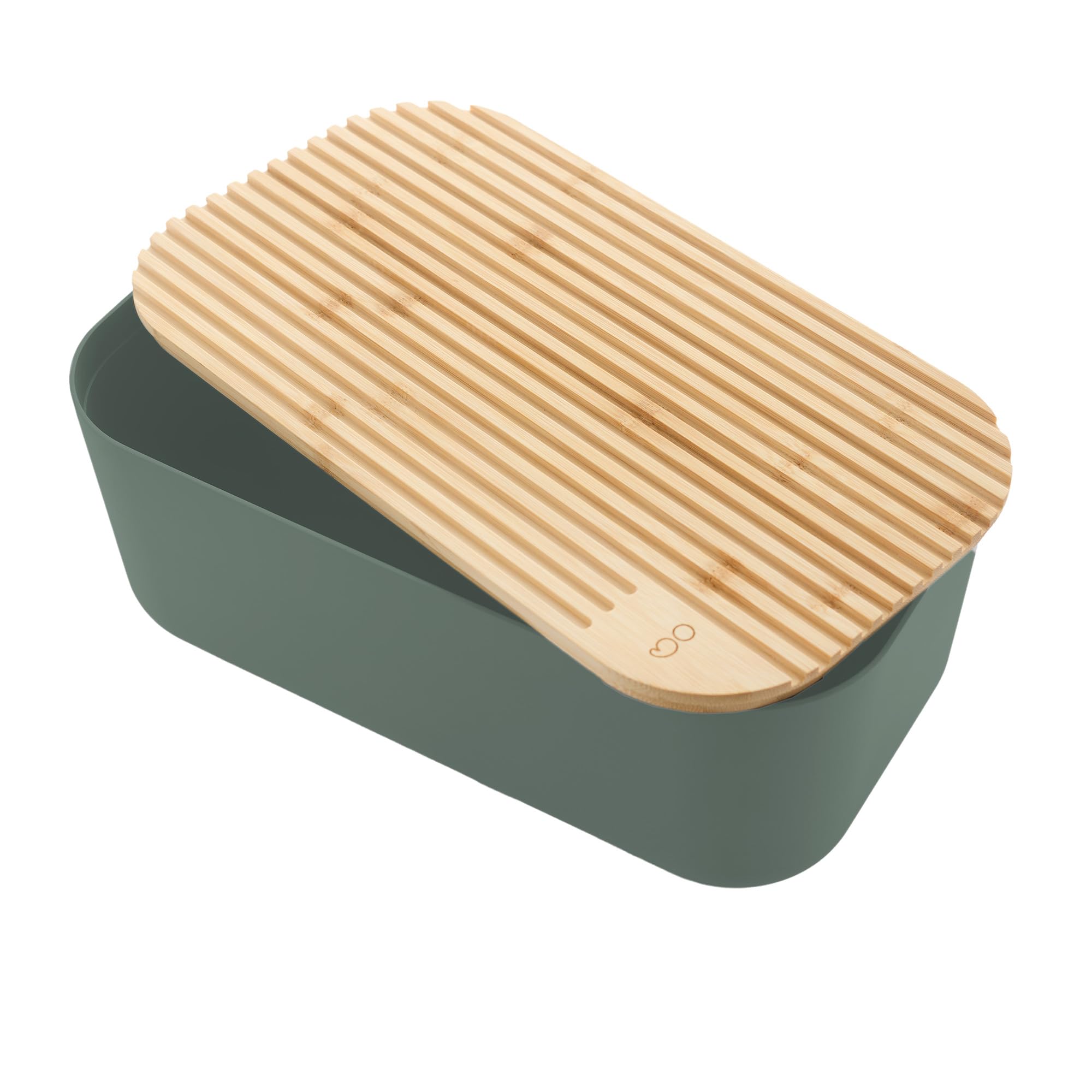 Point-Virgule Panera en rPET con tapa de bambú, color verde, 38 x 21 x 15 cm