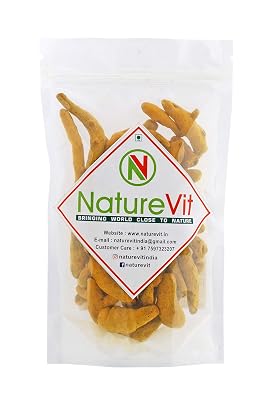 NatureVit Whole Turmeric Sticks, 900gm | Haldi Gaanth for Pooja