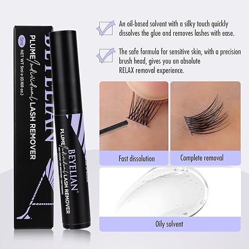 Miniatura 3 de Removedor de pestañas, removedor de pegamento de pestañas en racimo para pestañas en racimo, removedor de pegamento de pestañas, removedor de