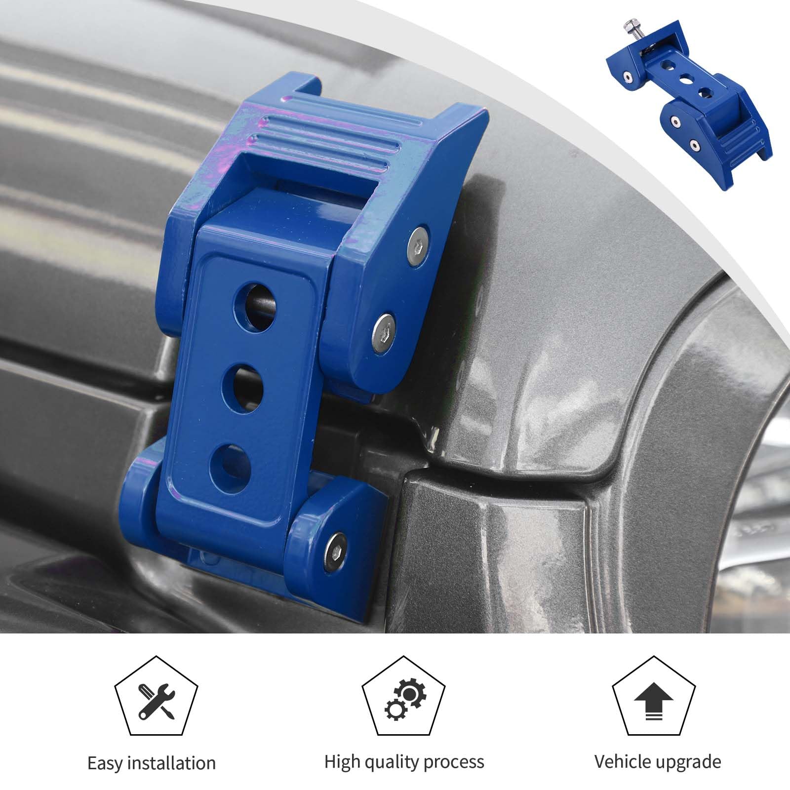 Amazon.com: JWWY for Jeep Wrangler Hood Latches Clamp Aluminum