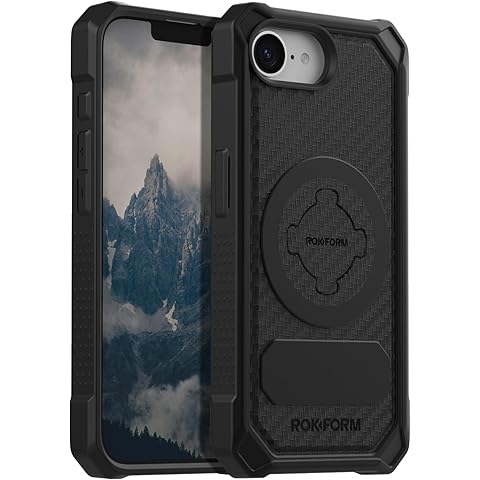 Rokform - Rugged Case Compatible with The iPhone 16e, Magnetic Cover with RokLock Twist Lock, Drop Tested Armor (Black)