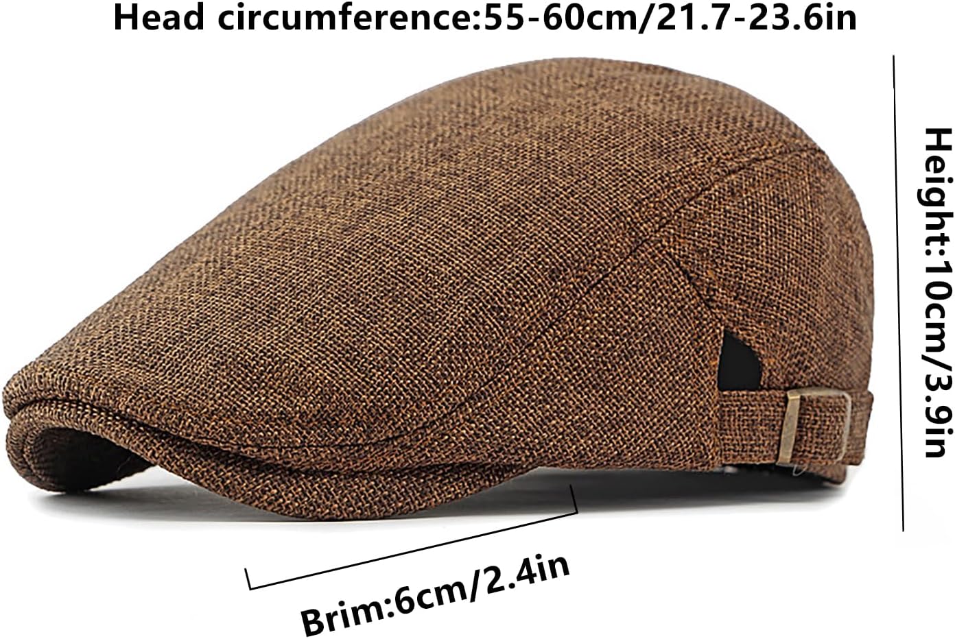 Mens Linen Flat Ivy Mesh Newsboy Caps, Classic Driving Beret Hat for Women - Image 7