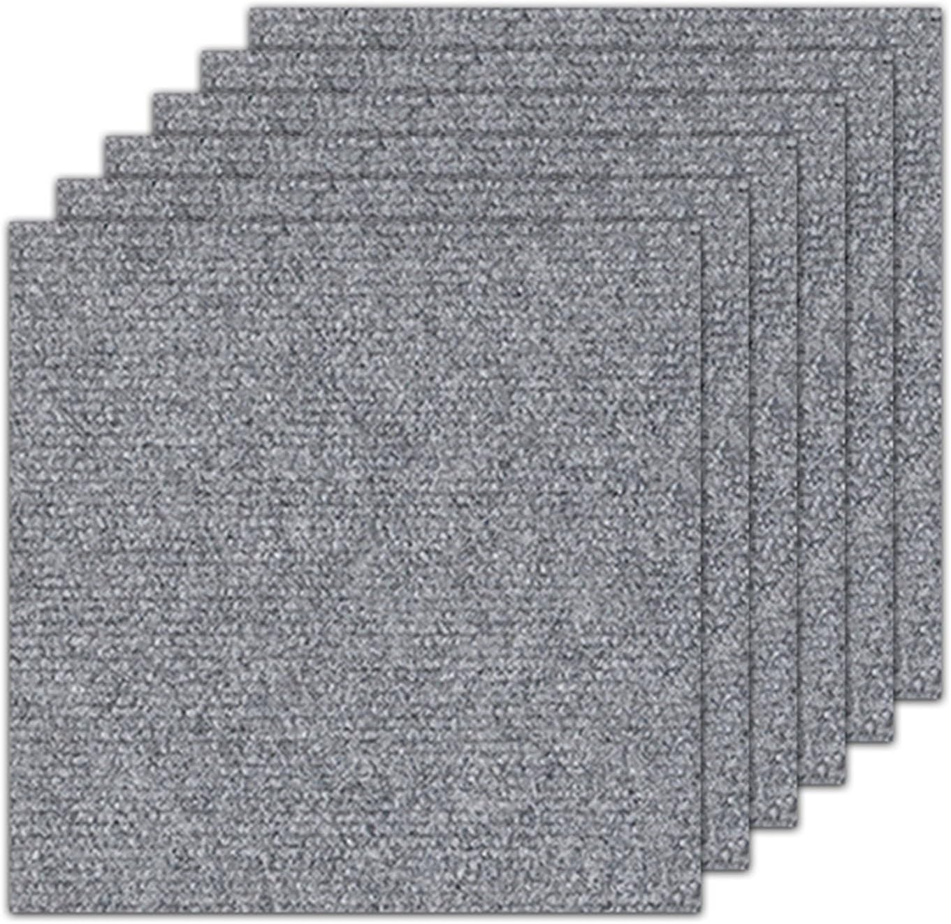 Dalles de Moquette for la Maison, 10 pièces, Dalles de Moquette Auto-adhésives Amovibles, résistantes au Froid, lavables, 20x20 Pouces | Light Grey