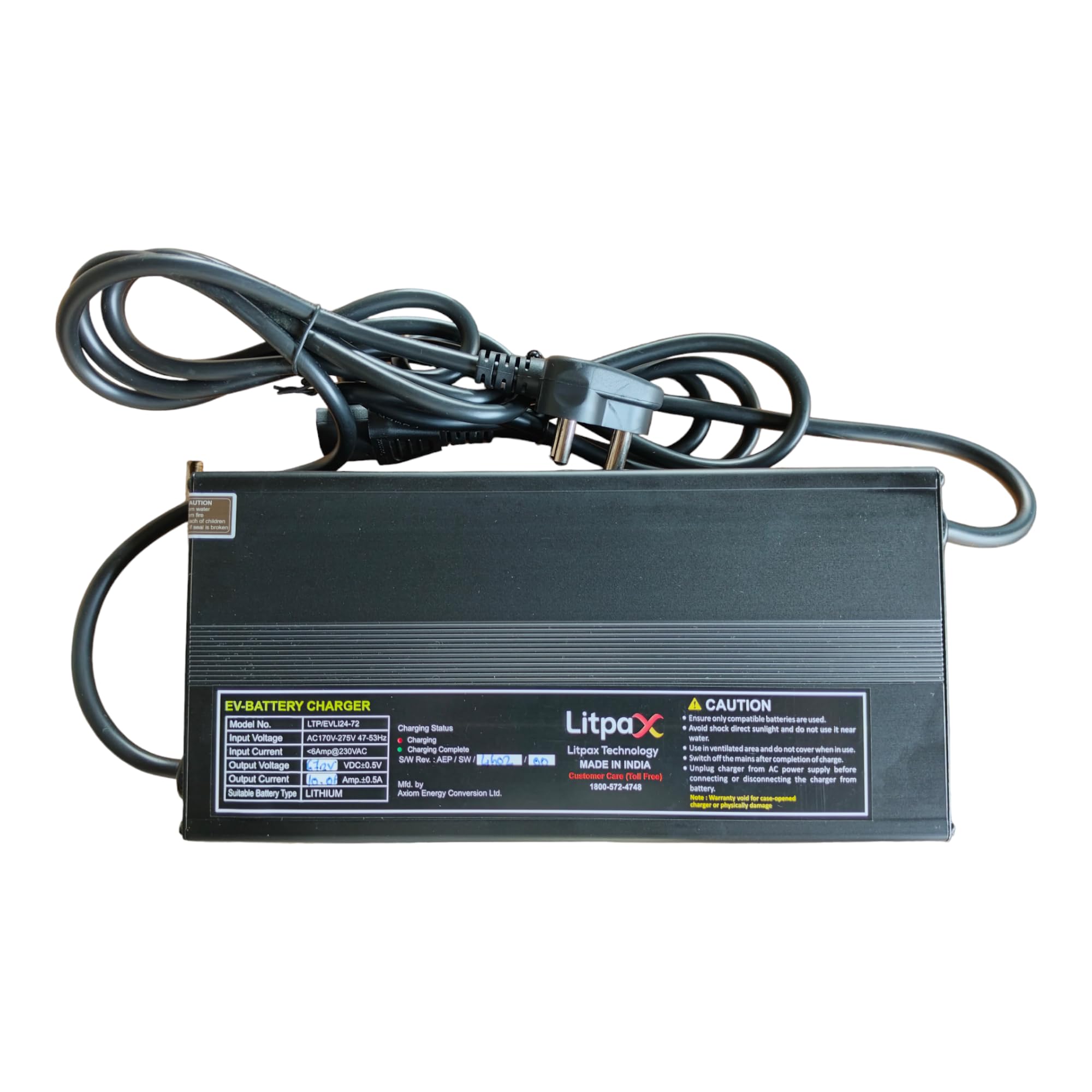 Litpax 67.2v - 6 Amp Electric Vehicle Charger for Scooty, Bike Compitiable with 60v-Volte Lithium Battery 3 Pin Charging Socket (B0D9Y4J498) Amazon Price History, Amazon Price Tracker